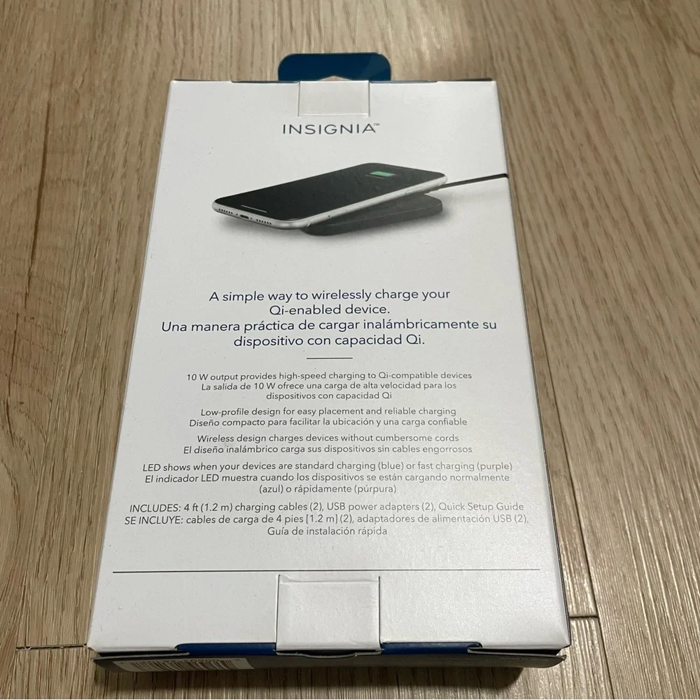 Insignia - 10 W Qi Certified Wireless Charging Pad for Android/iPhone (2 Pack)